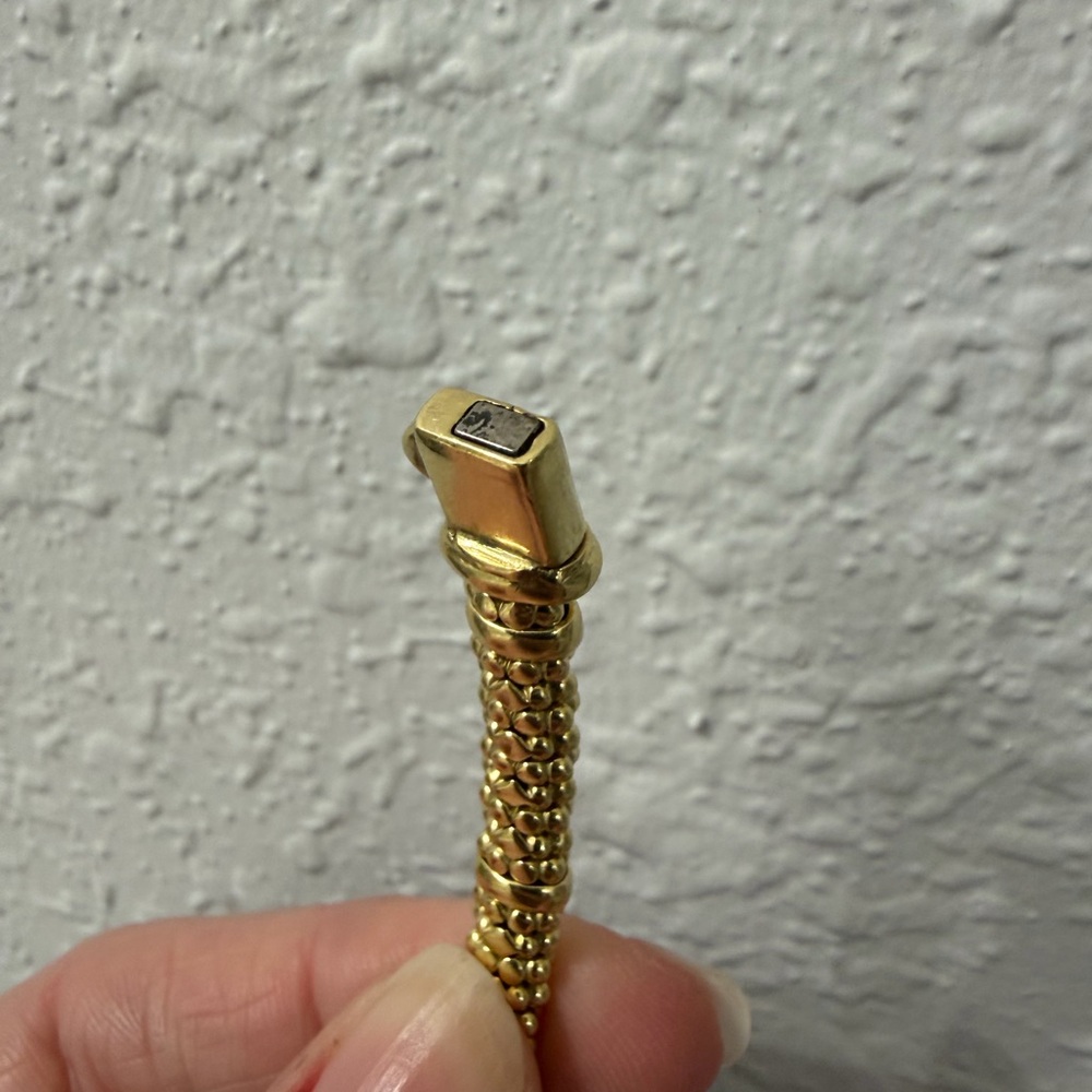 Lagos 18K Gold Station Caviar Bracelet | 6mm | Size M - Picture 10 of 11